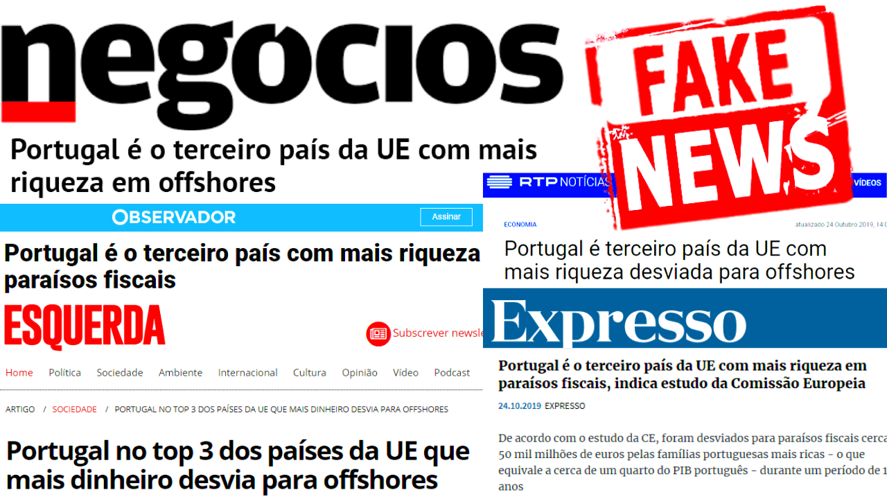 “Fake News” do Jornal de Negócios Partilhada Pela Comunicação Social Dominante